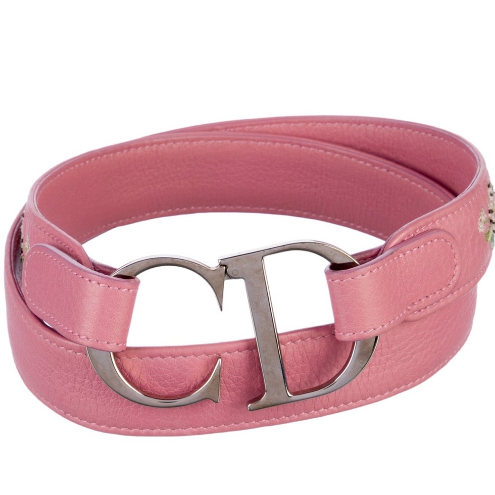DIOR Pink Leather Belt